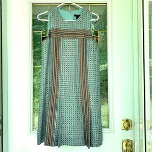 J Crew Silk A-line Dress, Foulard print/sleeveless